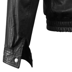 Men’s Black Retro Style Leather Jacket