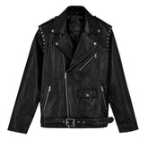 Men’s Black Studded Leather Jacket