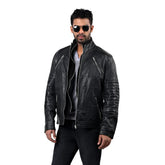 Men’s Black Varnex Leather Jacket