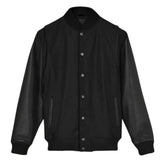 Men’s Black Varsity Leather Jacket