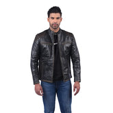 Men’s Black Vortan Leather Jacket