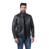 Men’s Black Zarex Leather Jacket