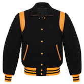 Men’s Black and Orange Varsity Jacket