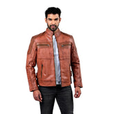 Men’s Brown Ferrox Leather Jacket