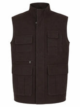 Men's Brown Leather Eight Pocket Vest