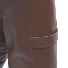 Men’s Brown Multi-Pocket Standard Leather Jacket