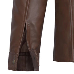 Men’s Brown Multi-Pocket Standard Leather Jacket