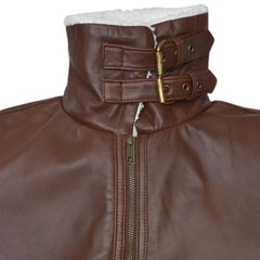 Men’s Brown Shearling Leather Jacket