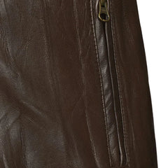 Men’s Brown and Tan Striped Leather Jacket