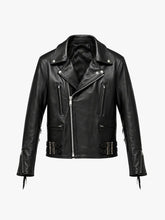Men’s Buckle Leather Jacket Front