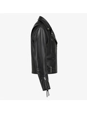 Men’s Buckle Leather Jacket Right