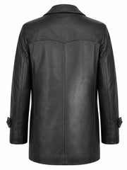 Men's Button up Leather Blazer