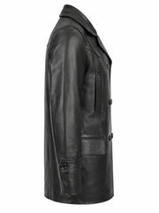 Men's Button up Leather Blazer