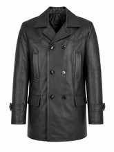 Men's Button up Leather Blazer