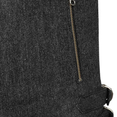 Men’s Charcoal Grey Leather and Wool Hybrid Jacket
