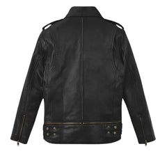Men’s Classic Black Asymmetrical Leather Jacket