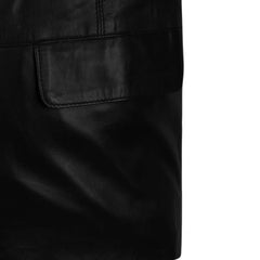 Men’s Classic Black Four-Pocket Leather Jacket