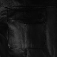 Men’s Classic Black Four-Pocket Leather Jacket