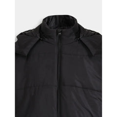 Men’s Classic Black Hooded Puffer Jacket