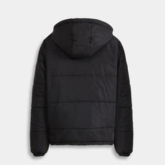 Men’s Classic Black Hooded Puffer Jacket