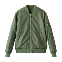 Men's Classic Black Utility Pocket Bomber Jacket