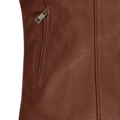 Men’s Classic Brown Minimalist Leather Jacket