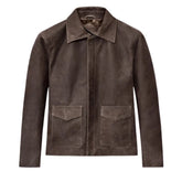 Men’s Classic Brown Suede Leather Jacket