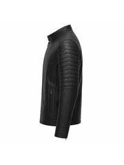 Men’s Clean Leather Jacket Left
