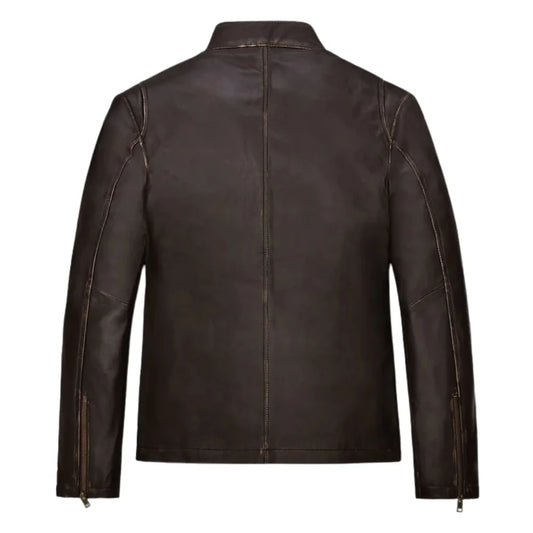 Men’s Dark Brown Standard Leather Jacket