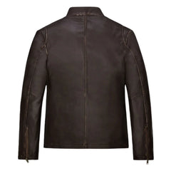 Men’s Dark Brown Standard Leather Jacket