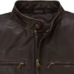 Men’s Dark Brown Standard Leather Jacket