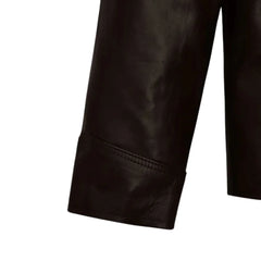 Men’s Dark Brown Western Style Leather Jacket