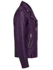 Men’s Dark Purple Leather Jacket