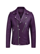 Men’s Dark Purple Leather Jacket