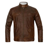 Men’s Brown Casual Leather Jacket