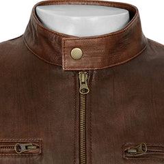 Men’s Brown Casual Leather Jacket