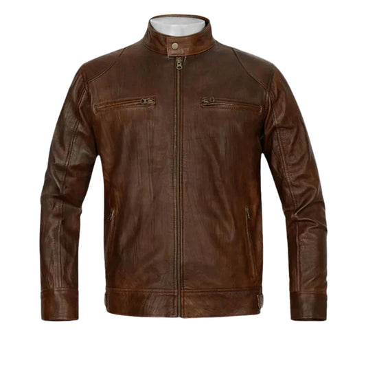 Men’s Brown Casual Leather Jacket