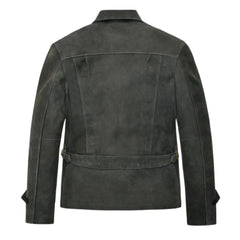 Men’s Grey Suede Leather Jacket