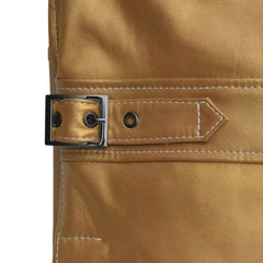 Men’s Golden Tan Leather Jacket with Zippered Pockets