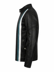 Men’s Leather Slim Fit Jacket Left