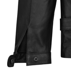 Men’s Minimalist Black Leather Jacket