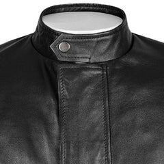 Men’s Minimalist Standard Black Leather Jacket