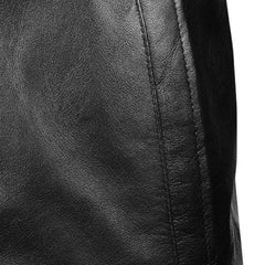 Men’s Minimalist Standard Black Leather Jacket