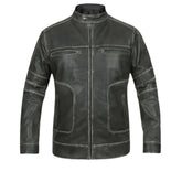 Men’s Modern Charcoal Leather Jacket