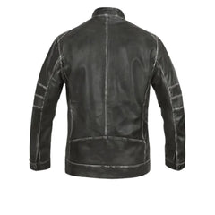 Men’s Modern Charcoal Leather Jacket