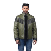 Men’s Olive Ridgecore Leather Jacket