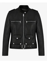 Men’s Pocket Leather Jacket Front