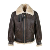 Men's Premium Brown Leather Shearling Jacket