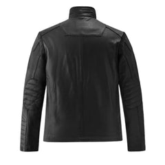Men’s Quilted Modern Black Leather Jacket