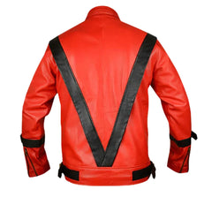 Men’s Red Thriller Inspired Leather Jacket